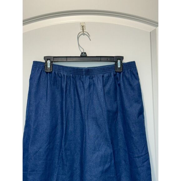 NWT Alfred Dunner Petite Denim Capri Wide Leg Pants Size 14 Petite - Picture 4 of 8